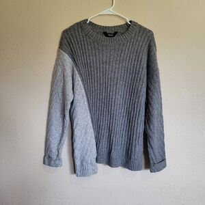 Simply Vera Vera Wang Two-Tone Gray Sweater